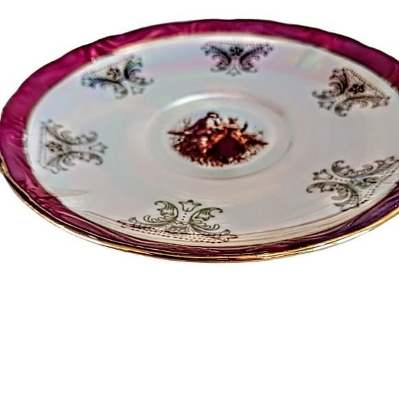 GNA Fine Porcelain SAUCER for Tea Cup 24k Gold Iridescent Victorian Replacement - Picture 7 of 12